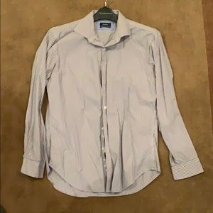 Esquire Slim Fit Blue/Red Checkered Dress Shirt